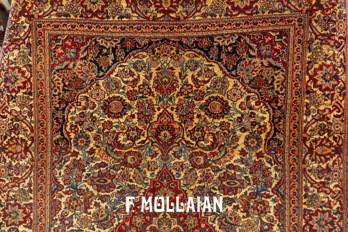 Tapis Kashan Kurk Partiellement en Soie n°:430668